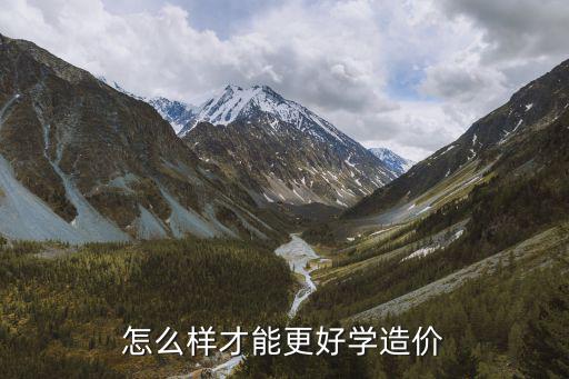 怎么样才能更好学造价