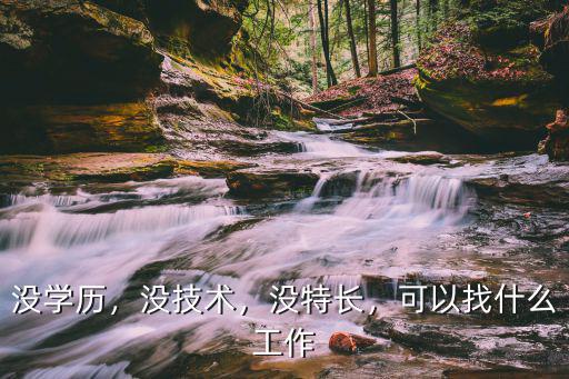 我没学历能做什么工作吗,没学历做什么工作好