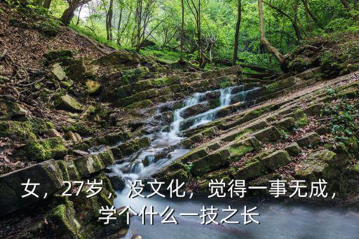 女，27岁，没文化，觉得一事无成，学个什么一技之长