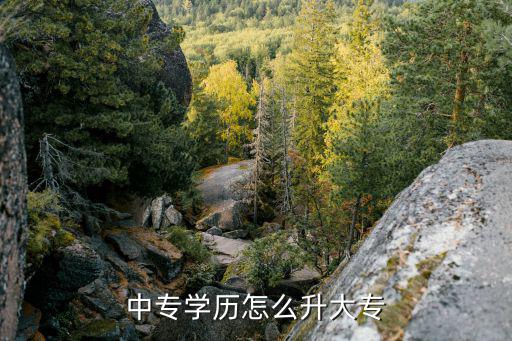 中专学历怎么升大专