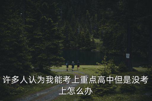 没考上重点大学怎么办,没有考上重点高中