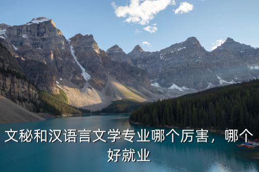 文秘和汉语言文学专业哪个厉害，哪个好就业