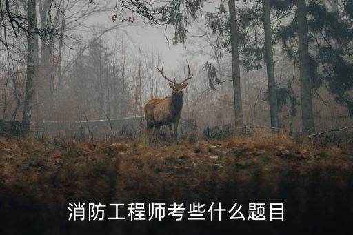 消防工程师考些什么题目