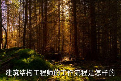 建筑结构工程师的工作流程是怎样的