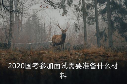 2020国考参加面试需要准备什么材料