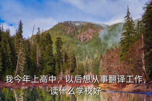 翻译什么学校,读什么学校好
