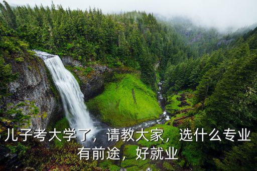 儿子考大学了，请教大家，选什么专业有前途，好就业