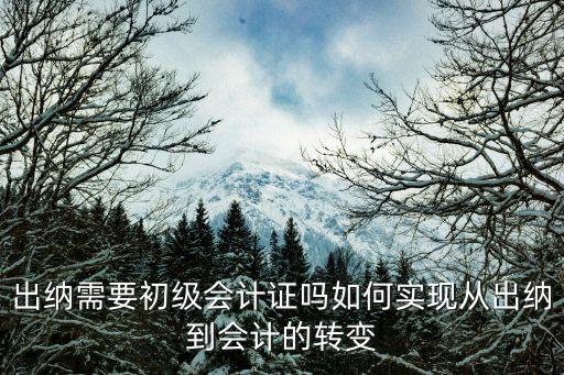 出纳需要初级会计证吗如何实现从出纳到会计的转变