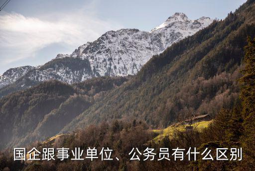 国企跟事业单位、公务员有什么区别