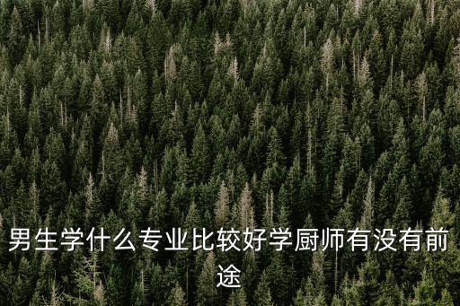 厨师什么专业好,选什么专业比较好