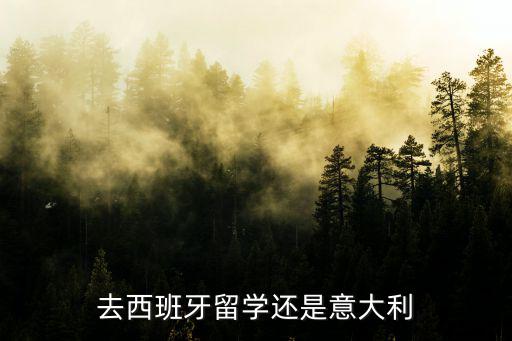 去西班牙留学还是意大利