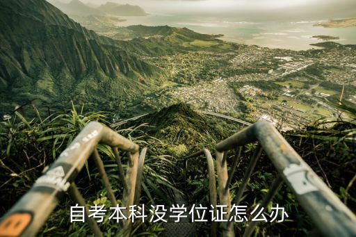 自考本科没学位证怎么办
