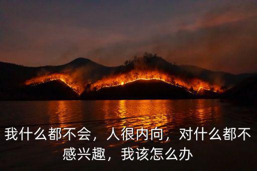 我什么都不会，人很内向，对什么都不感兴趣，我该怎么办