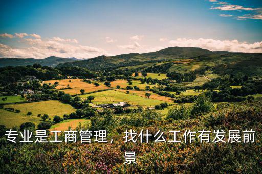 专业是工商管理，找什么工作有发展前景