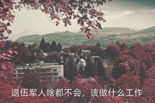 退伍军人啥都不会，该做什么工作