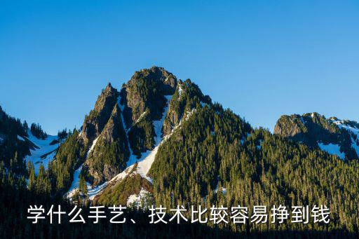 学什么手艺、技术比较容易挣到钱