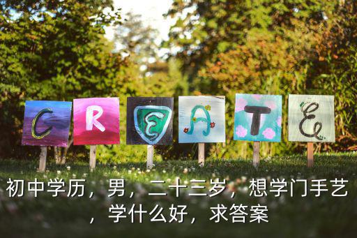 初中学历，男，二十三岁，想学门手艺，学什么好，求答案