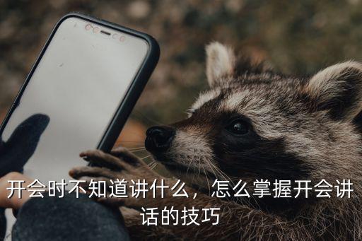 开会演讲应该说什么,开会时不知道讲什么