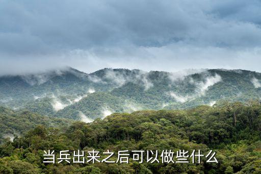当兵出来之后可以做些什么