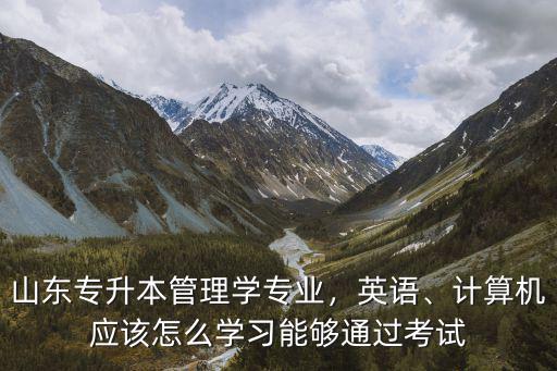 山东专升本管理学专业，英语、计算机应该怎么学习能够通过考试