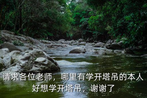 成都哪里有学开塔吊的,想学开塔吊应该去哪里学