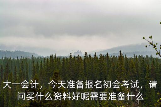 大一会计，今天准备报名初会考试，请问买什么资料好呢需要准备什么