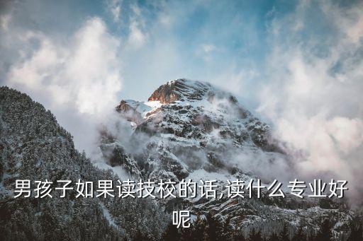 男孩子如果读技校的话,读什么专业好呢
