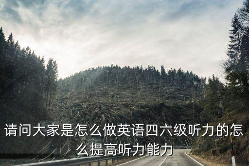 请问大家是怎么做英语四六级听力的怎么提高听力能力