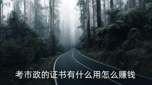 考市政的证书有什么用怎么赚钱