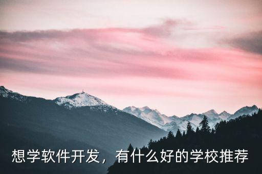 哪里学软件设计好,想学软件开发