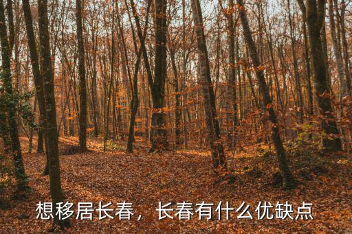 想移居长春，长春有什么优缺点