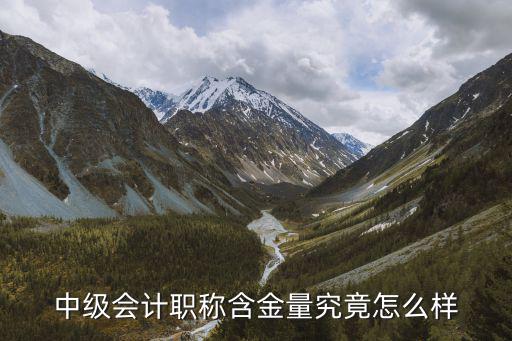 中级会计发展怎么样,中级会计师含金量到底怎么样