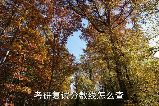 考研录取分数线怎么看,考研复试分数线怎么查