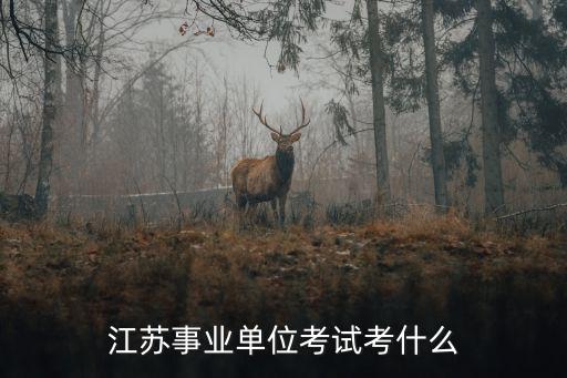 江苏事业单位考试考什么