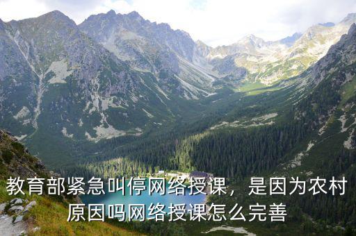 教育部紧急叫停网络授课，是因为农村原因吗网络授课怎么完善