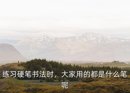 硬笔书法选用什么水笔,初练硬笔书法选用什么笔好