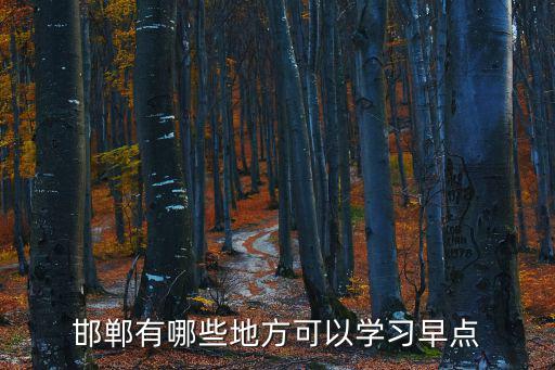 邯郸有哪些地方可以学习早点