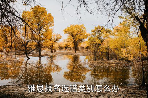雅思报名选错类别怎么办