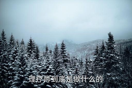 理疗师到底是做什么的
