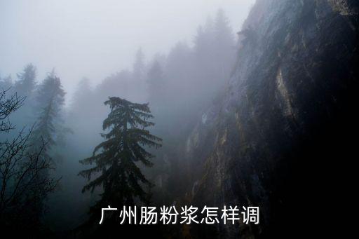 肠粉粉怎么调,广州肠粉浆怎样调
