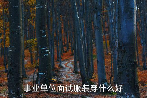 事业单位面试服装穿什么好