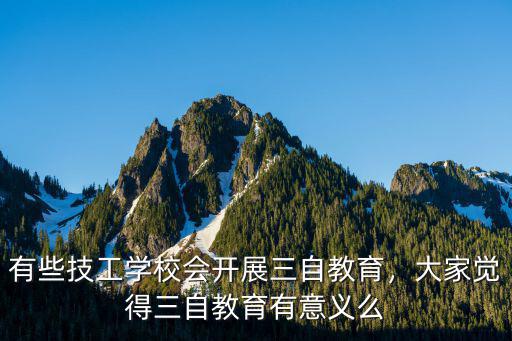 有些技工学校会开展三自教育，大家觉得三自教育有意义么