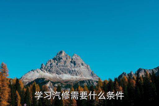 学习汽修需要什么条件