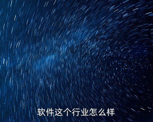 软件这个行业怎么样