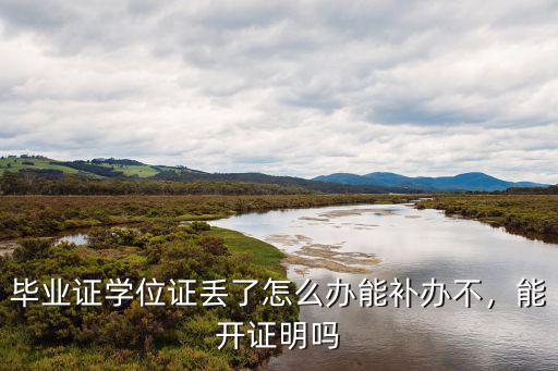 毕业证学位证丢了怎么办能补办不，能开证明吗