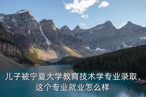 儿子被宁夏大学教育技术学专业录取，这个专业就业怎么样