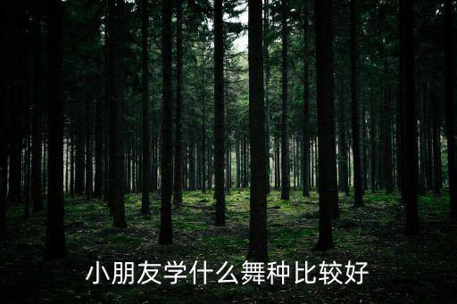 小朋友学什么舞种比较好
