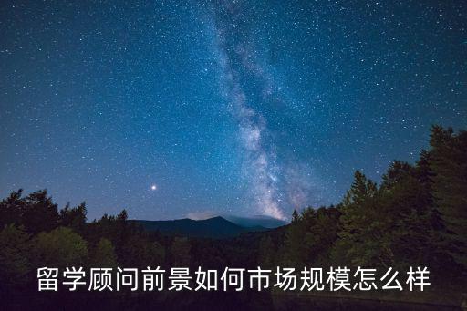 留学顾问前景如何市场规模怎么样