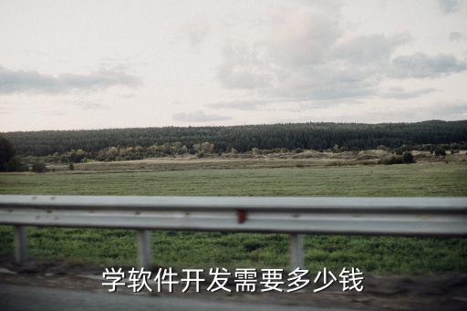 学软件开发需要多少钱