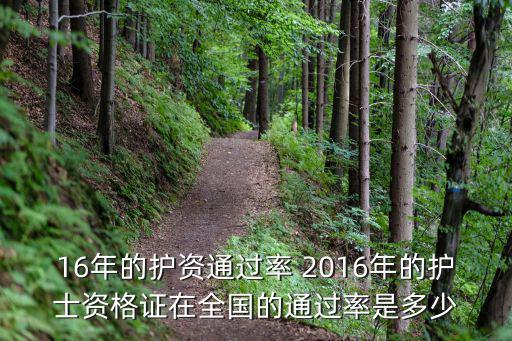 16年的护资通过率 2016年的护士资格证在全国的通过率是多少
